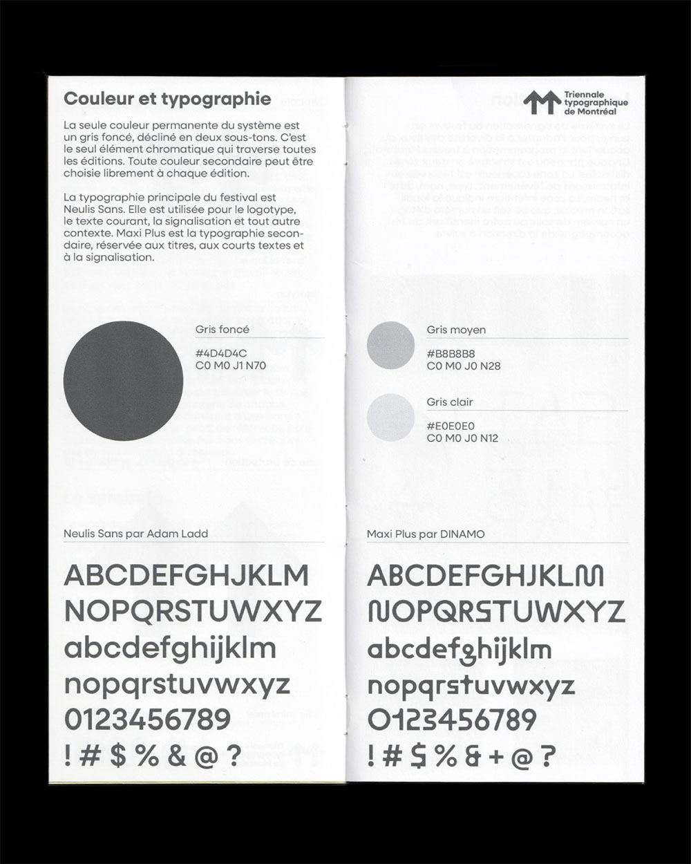 Triennale Typographique de Montréal, guide de normes — planche 4