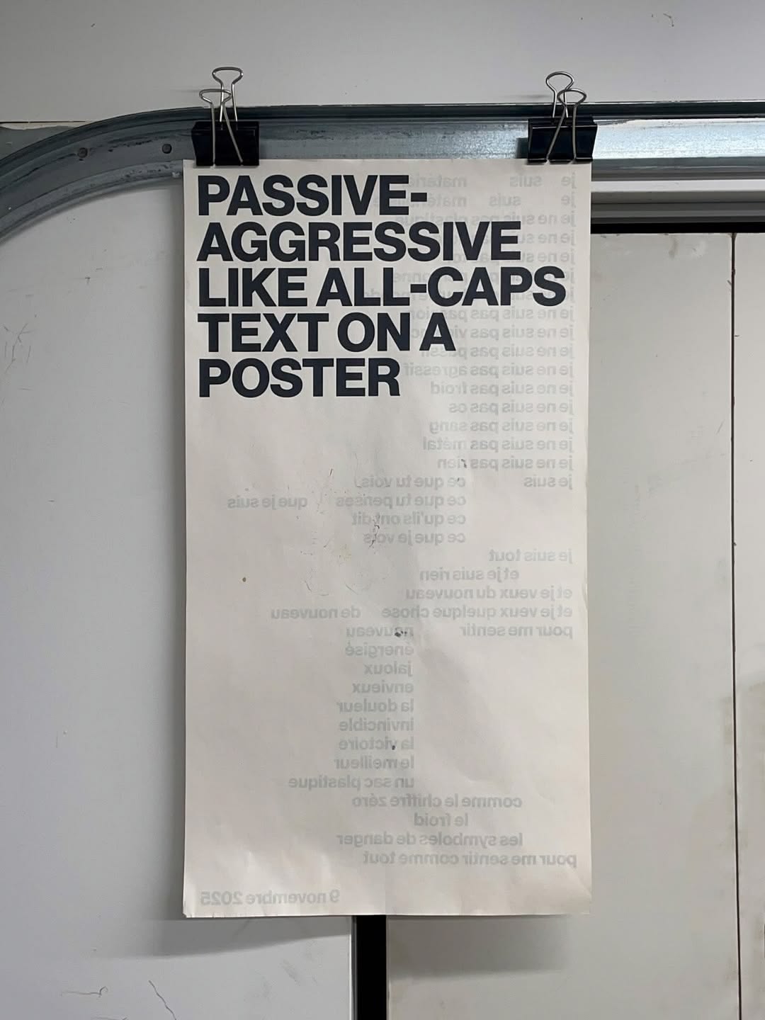 Passive-aggressive, Poster, 2025