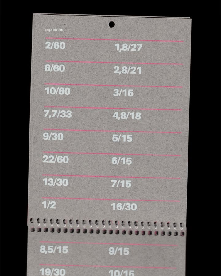 Anti-calendrier, Sérigraphie, 2025